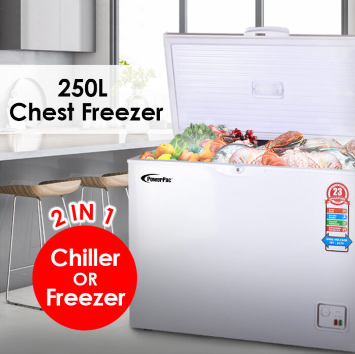 PPFZ250 1 home powerpac kitchen freezer singapore electrical appliance electrical chiller 2048x b28bbe58 fb69 4e5c afca